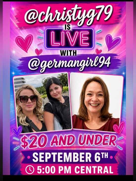 Tops - $20 & Under Share Show @germangirl94
Sept. 6th.  5:00 central-